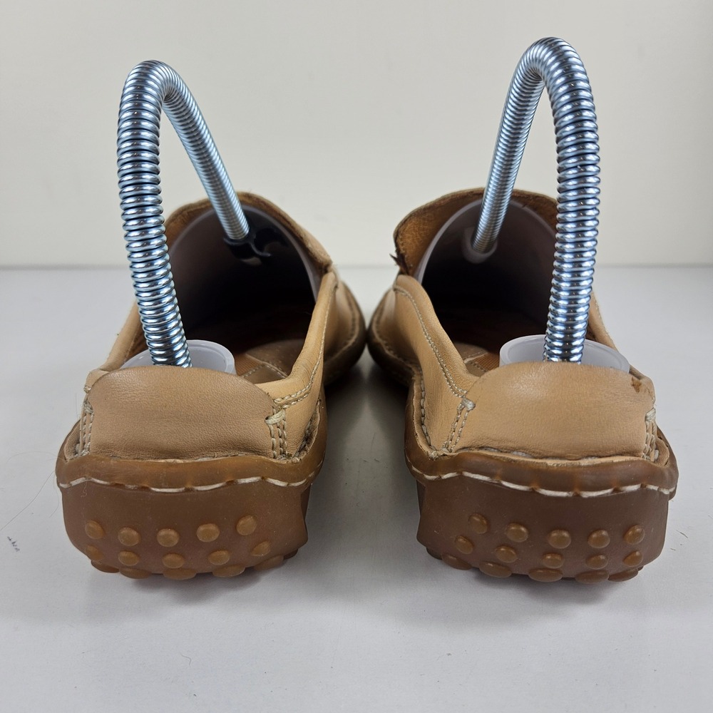 Børn Hand Crafted Womens 6 Leather Comfort Driving Mule Moc-Toe Slip-On Loafer - Picture 5 of 9
